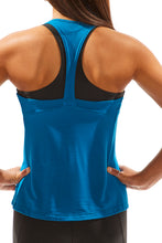 Load image into Gallery viewer, Mykonos Blue Racerback Tank