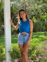 Load image into Gallery viewer, Mykonos Blue Dream Crop Top
