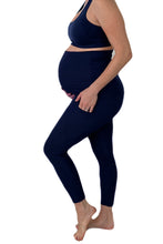 Load image into Gallery viewer, Maternity Leggings Navy