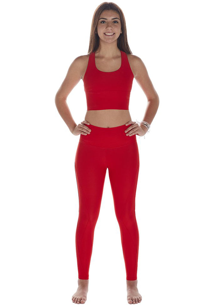 Women's Red Leggings - Body Fit - Spice