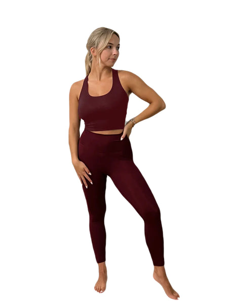 Second Soul Legging with Pocket - Wine