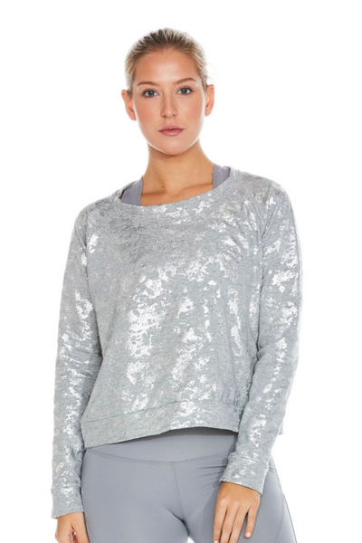 Silver sequin sweatshirt 2025